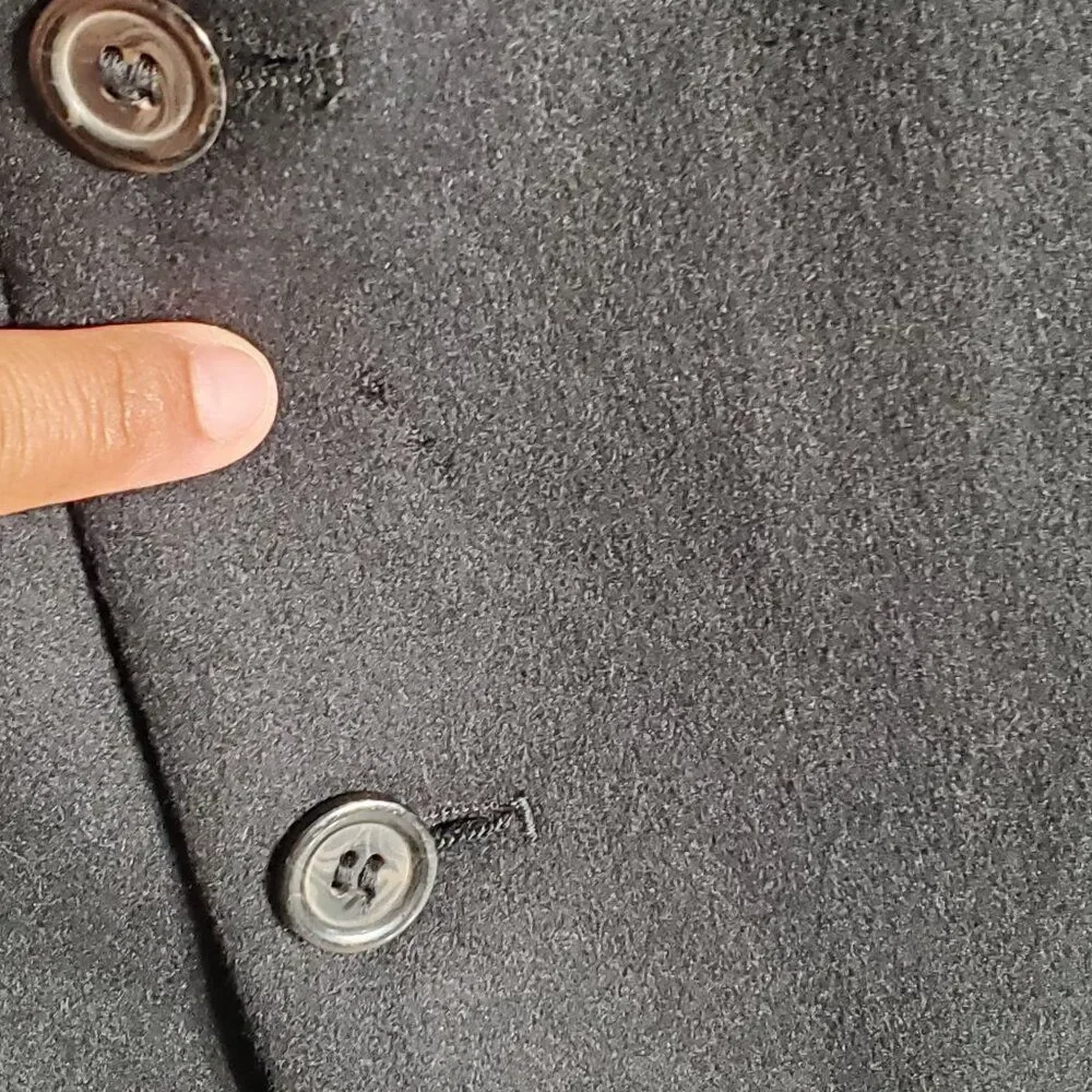 ANDREW FEZZA BLAZER BLACK WOOL/SILK/CASHMERE SIZE 44S